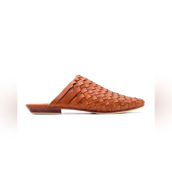 Liberte Woven Leather Preppy Academia Quiet Luxury Capsule French Chic Mules 5 - Picture 8 of 13